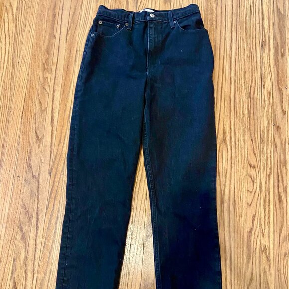 Abercrombie fitch 90s straight ultra high rise jean curve love 28 6 Reg Black - Picture 5 of 12